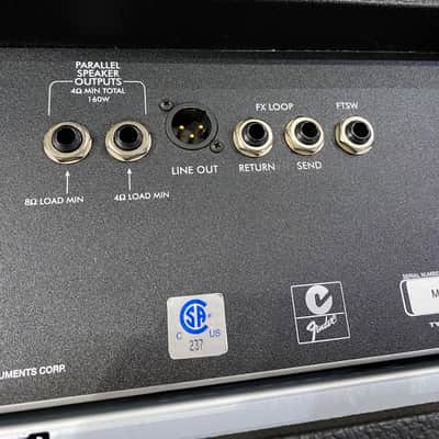 Fender Stage 100watt Solid State Amplifier Head Black/Silver image 9
