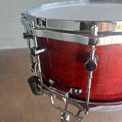 Vintage RARE Sonor Hilite 7x14" Snare Drum in "Red Maple" image 5