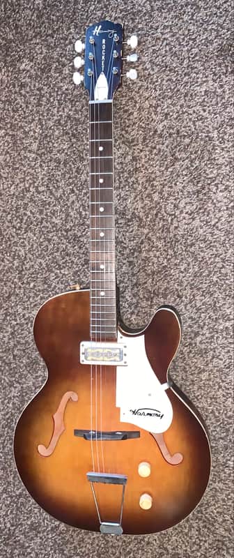 Vintage Harmony Rocket hollow body electric guitar made in usa image 1