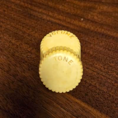 Original Vintage 1950s Kay Harmony Cream Cupcake Knobs for Upbeat, Swingmaster, Barney Kessel Pro, etc. image 4