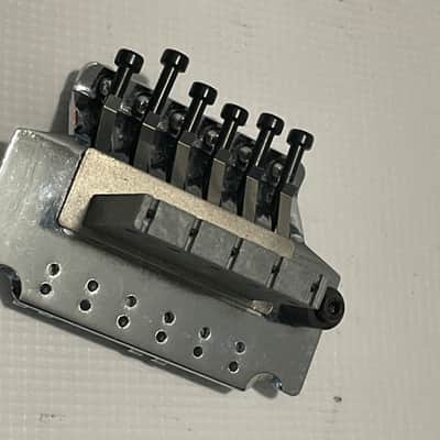 2000's Jackson Dinky Guitars JT-580 Chrome Licensed Floyd Rose Tremolo Guitar Bridge image 7