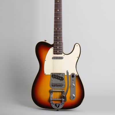 Fender  Telecaster Custom with Bigsby Solid Body Electric Guitar (1969), ser. #191930, black gig bag case. image 1