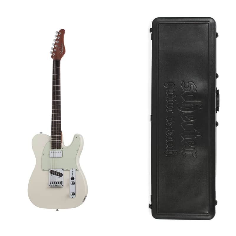 Schecter Nick Johnston Signature PT Electric Guitar in Atomic Snow with Schecter Universal Hard Shell Carrying Case image 1