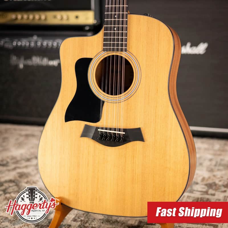 Taylor 150ce Left-Handed 12-String Dreadnought Acoustic/Electric Guitar - Natural with Gig Bag image 1
