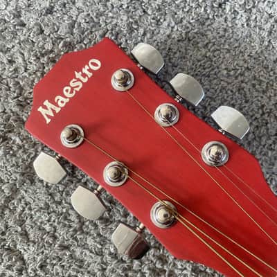 Cherry Burst 38 Inch Acoustic Guitar, ABS Body, Mahogany Neck image 16