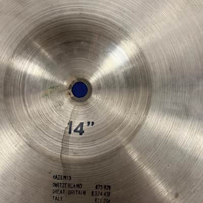 Vintage Paiste 2002 Sound Edge 14" Hi Hat Cymbal Pair Black Label image 14