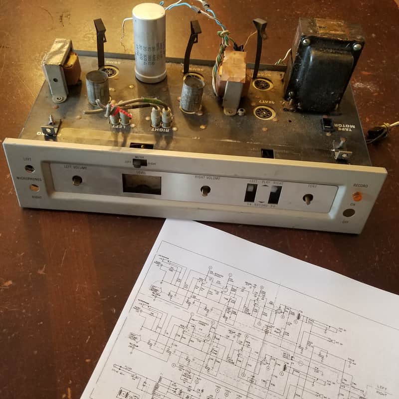 Roberts Small stereo tube amp project chassis 12AX7 6BM8 1640 1960s image 1