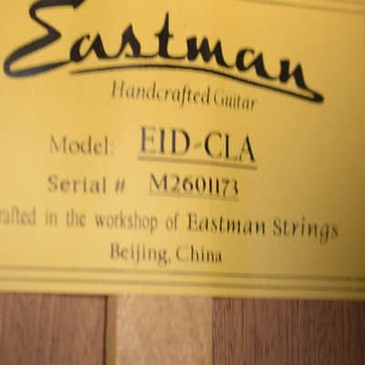 Eastman E1D-CLA Solid Sitka Spruce/Sapele Dreadnought Classic Truetone Satin image 10