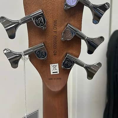 Warwick Rockbass Alien Deluxe 5 String Acoustic Electric Bass - Natural image 5