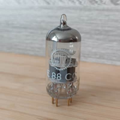Superb NOS 1968 PHILIPS AMPEREX e88cc 6922  like CV2492 ecc88 6dj8 CCA Valvo print perfectly balanced and very strong, gold pins best audio tube, for EMI redd 47 Bild 2