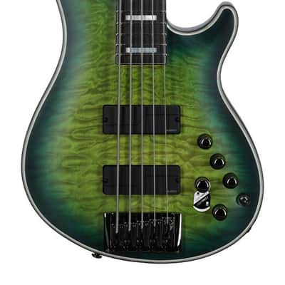 Schecter Daniel Firth Hellraiser Extreme 5 Bass Guitar Cthulu Burst image 3