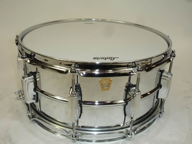 Ludwig LB402B Supraphonic 14"x6.5" Chrome Over Brass Snare Drum image 1