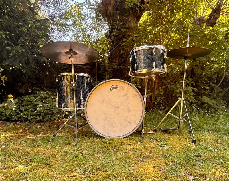 Ajax, Stratford & Besson drum kit Boosey & Hawkes 1960 - Black diamond pearl image 1