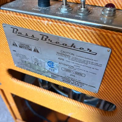 Fender Bass Breaker Custom Shop 40-Watt 2x12" Guitar Combo 2001 - 2003 - Tweed image 2