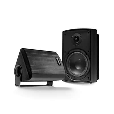 Gemini Sound GHSI Active/Passive Bluetooth Outdoor Speakers- Daisy Chain Capable, IP44, Wall Mount (Black, 100 Watts) image 1
