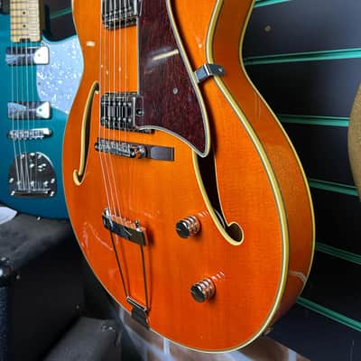 Peerless Electra Orange 2007 Hollow Body Electric Guitar image 5