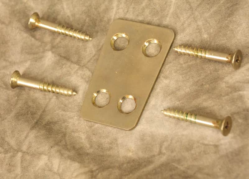 1960s FRAMUS Chrome Neck Mounting Plate w. 4 Screws off Strato Star Bass image 1