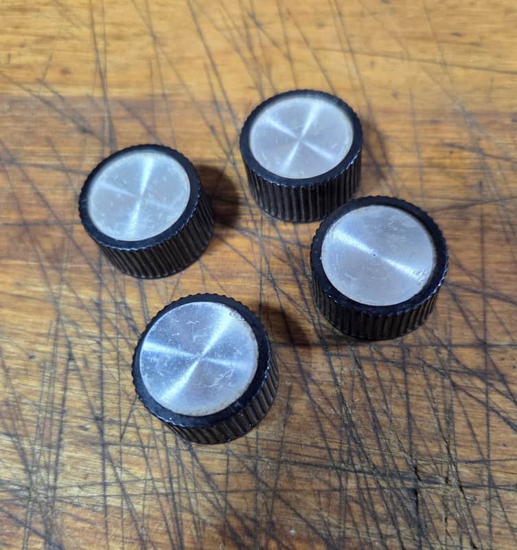 Vintage RARE 1964 Danelectro Coral Silvertone Guitar Matched Set of Volume Tone Knobs Luthier Parts image 1