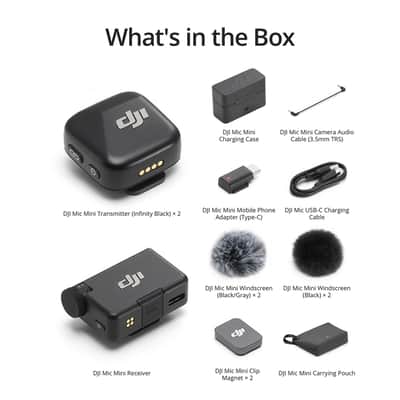 DJI Mic Mini 2.4GHz 2-Person Clip-On Digital Wireless Microphone System with Charging Case image 2
