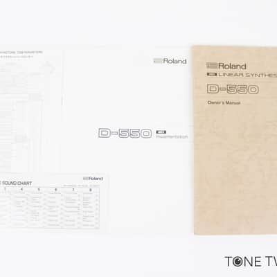Roland D-550 Owners Manual Charts midi Implementation Book VINTAGE SYNTH DEALER