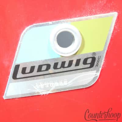 Ludwig 12x15" Concert Tom 3Ply Drum Shell Red Cortex Wrap Vintage 70s Blue/Olive image 3