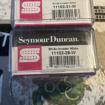 Pre Owned Seymour Duncan SH-8 Invader Guitar PIckup Set 6 String WHITE image 2