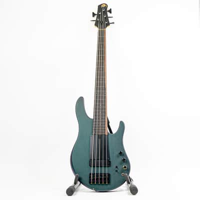 Swan Alpha 5-String Fretless Bass Iridescent Purple/Green w/ Finger Ramp, Brass Nut, 18v Preamp image 2