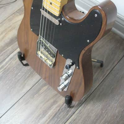 Logan Custom Tele Standard Walnut top veneer, American Cedar body, Gloss nitro image 4
