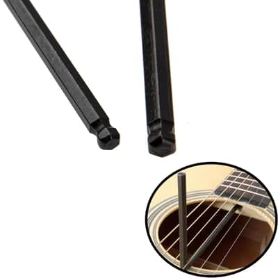 4mm / 5mm Guitar Truss Rod Wrench, Allen Wrench Tool Ball End Compattible with Martin Acoustic Guitar Truss Rod Adjustment And Deep or Narrow Truss Adjustment (Black) image 2