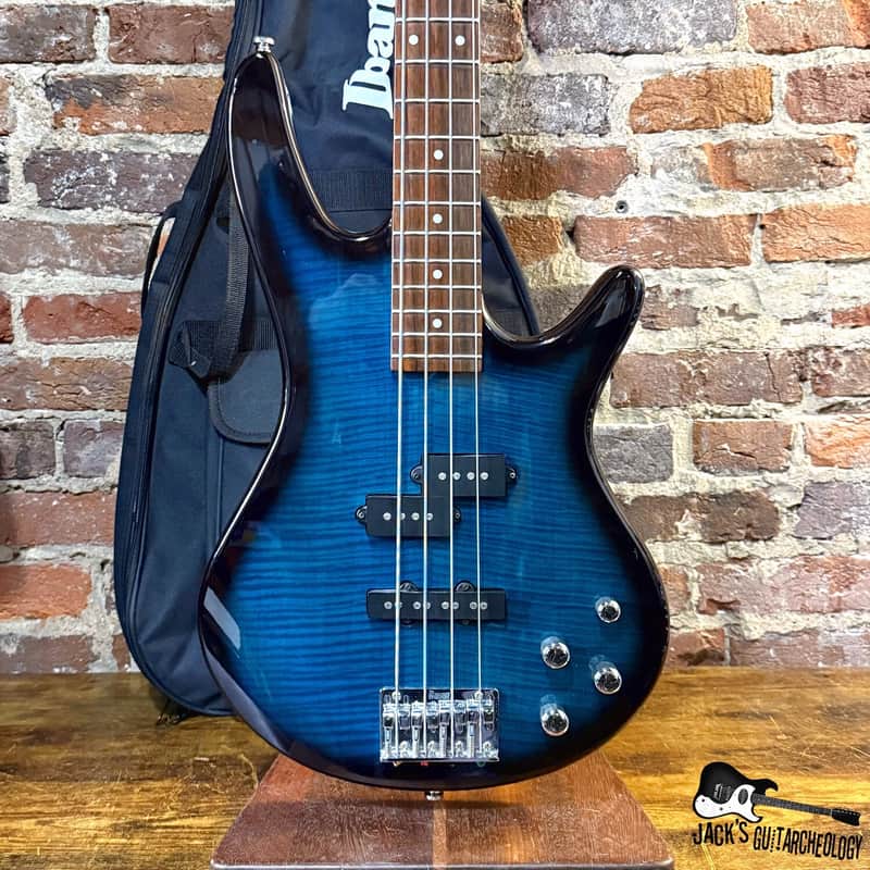 Ibanez GSR200FM Gio Soundgear 4-String Electric Bass (2000s - Transparent Blueburst) image 1