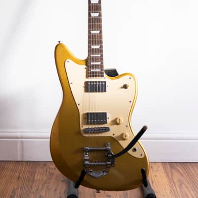 Gear4Music 638 TM Electric Guitar Gold Sparkle Jazzmaster 2023 - Gold Sparkle image 1