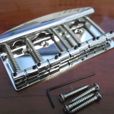 Hipshot 5-String Vintage Bass Bridge - Stainless Steel image 1