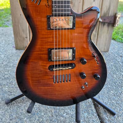 Godin LGXT Electric Guitar - Cognac Burst AA Flame image 8