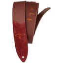 PRS Paul Reed Smith Premium Leather Embroidered Birds Guitar Strap, Burgundy