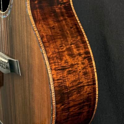 2025 Taylor Custom “B. Taylor” Grand Auditorium 12-Fret • Bob Taylor Designed • Stripy Sinker Redwood • Figured Blackwood • Running Horses • Serial #1205095104 image 8