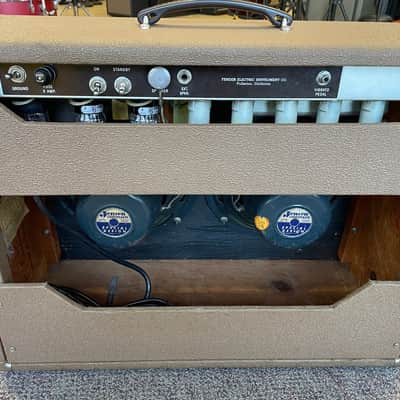 Fender Super 6G4 Brownface 40-Watt 2x10" Guitar Combo 1962 - Brown image 5