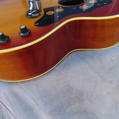 IBANEZ CONCORD 1975 SUNBURST 698-E J-200 JUMBO LAWSUIT PLAYER! image 4