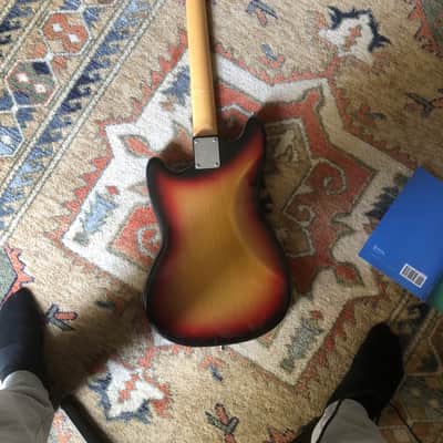 Fender Mustang Guitar with Maple Fretboard 1975 - 1978 - Sunburst image 2