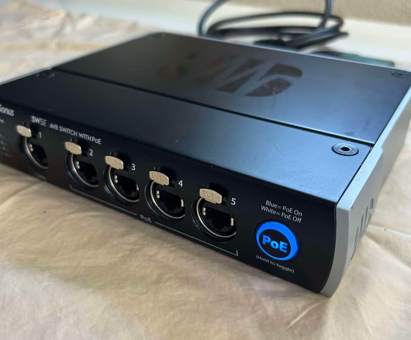 PreSonus SW5E 5-Port AVB Switch with PoE 2017 - Present - Black image 1