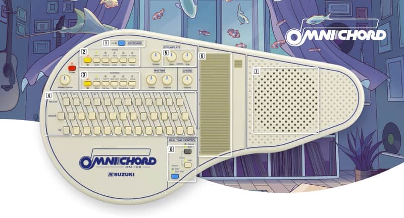Suzuki Omnichord OM-108 2026 - white - Bundle Price image 1