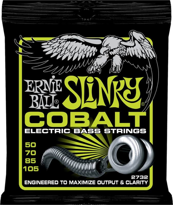Ernie Ball 2732 Regular Slinky Cobalt 4-String Bass Guitar Strings, 50-105 Long Scale image 1