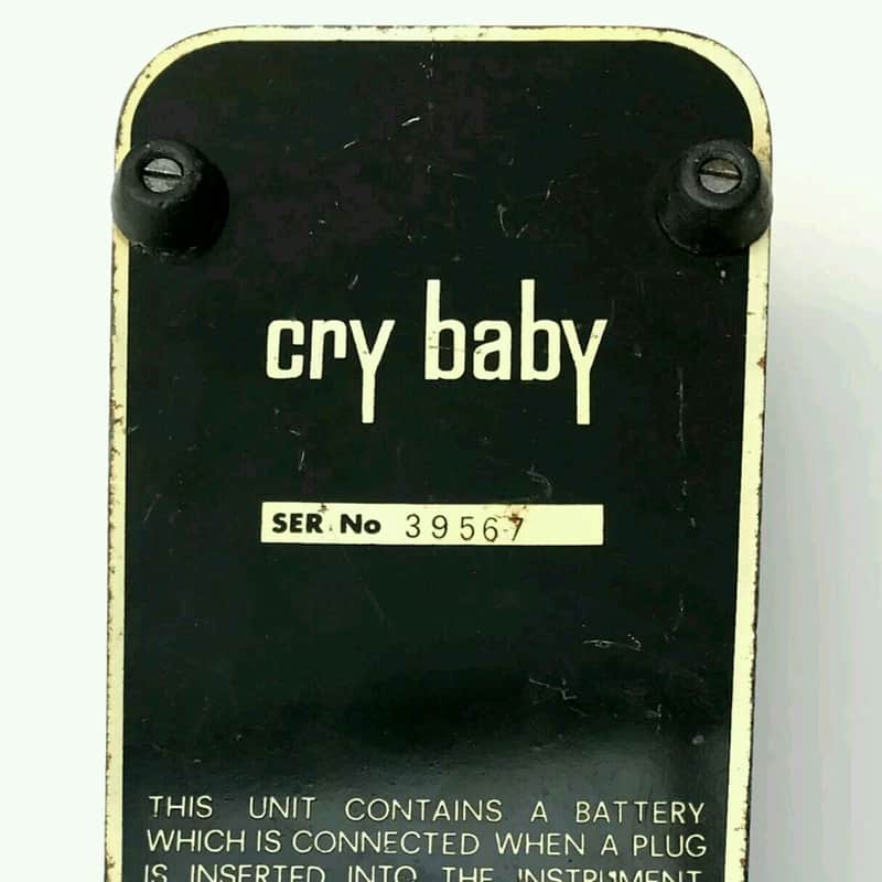 Vintage 1967-1968 Crybaby Wah Original Guitar Effects Pedal Vox Italy Transitional Period Pre Clyde Mccoy Era Rare SRV Jimi Hendrix image 1