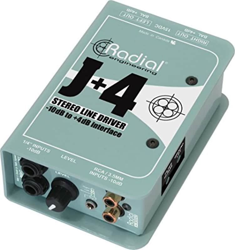 Radial Engineering J+4 Stereo Line Driver -10dB to +4dB Interface image 1