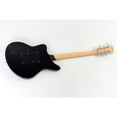 D'Angelico Premier Series Bedford SH Limited-Edition Electric Guitar with Tremolo Regular Black Flake image 2