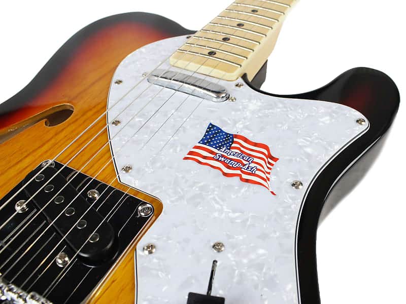 SX STL-H Thinline Semi Hollow Electric Guitar in Three Colour