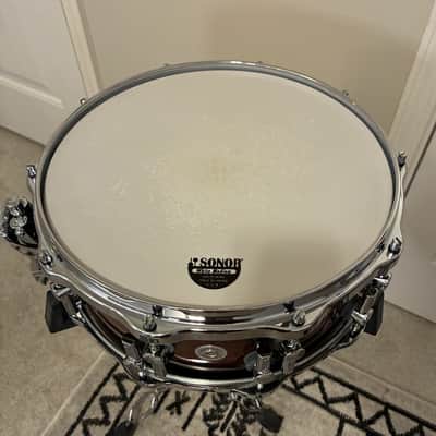 Sonor SQ2 Maple Snare Drum 14x5.5 - Walnut Brown Burst image 5