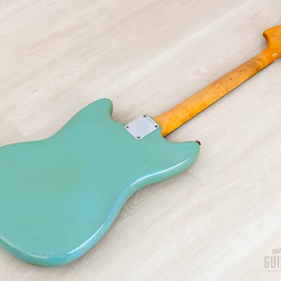 1968 Fender Mustang Vintage Offset Guitar Daphne Blue w/ Case image 14