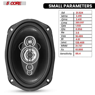 5Core 6x9 Car Speaker 800W 4Pcs 4Ohm 4 Way Coaxial Speaker Audio w Super Tweeter Universal Fit image 8