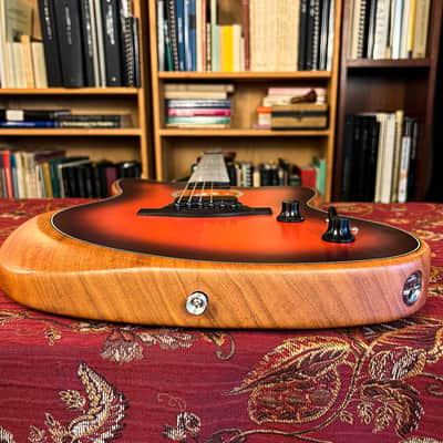 Fender American Acoustasonic Jazzmaster All-Mahogany, Ebony Fingerboard, Luthier Prepared image 14