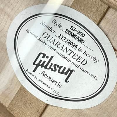 2012 Gibson SJ-200 Standard - Super Jumbo Electro Acoustic – Ebony image 11